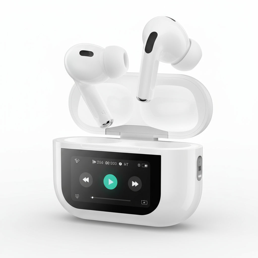 Bluetooth wireless earpod with display