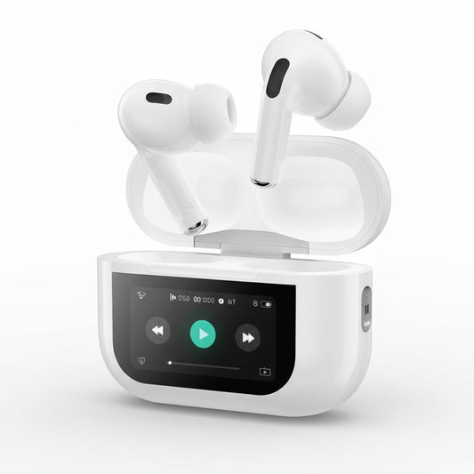 Bluetooth wireless earpod with display