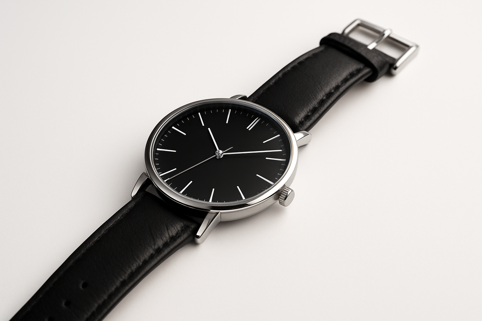 black analog watch 